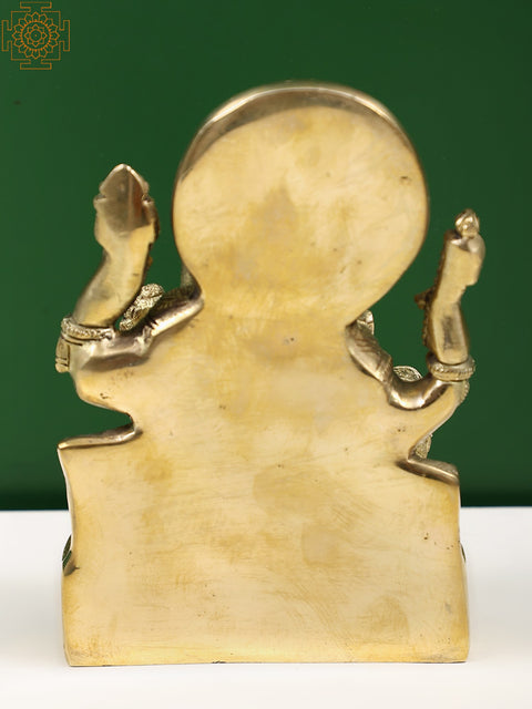5" Small Brass Ekdanta Ganesha
