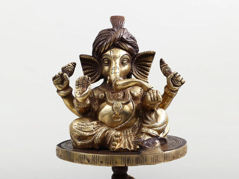 20"  Brass Lord Ganesha Urli