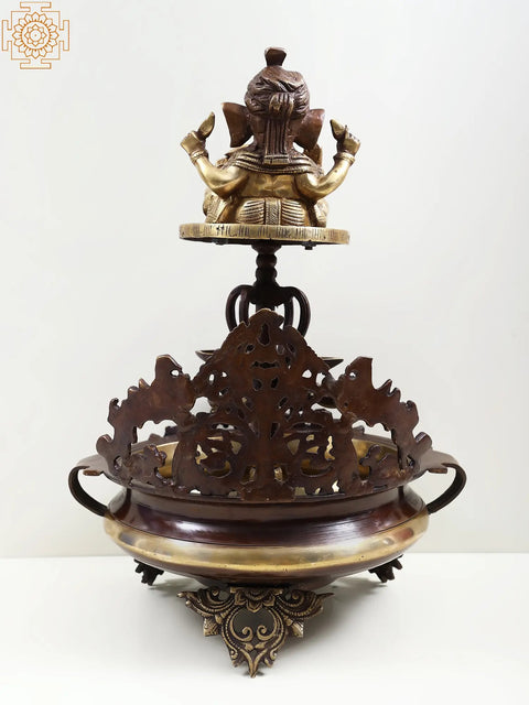 20"  Brass Lord Ganesha Urli