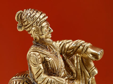 4" Small Brass Chhatrapati Shivaji Maharaj