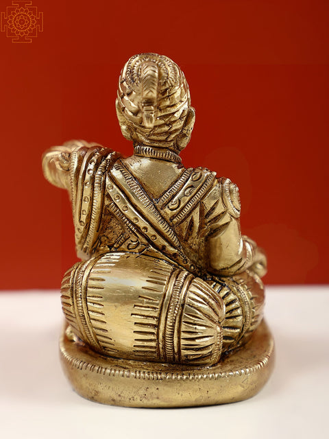 4" Small Brass Chhatrapati Shivaji Maharaj