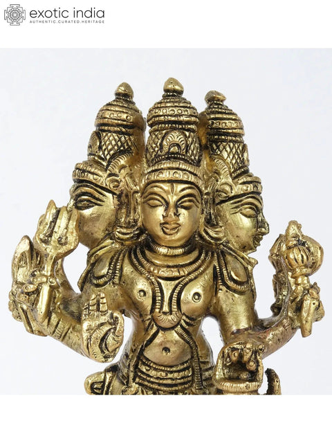 6" Trideva Brass Idols - Brahma, Vishnu, Shiva