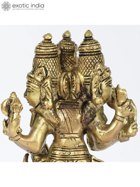 6" Trideva Brass Idols - Brahma, Vishnu, Shiva