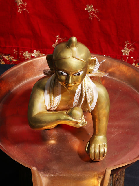 11" Brass Laddu Gopal