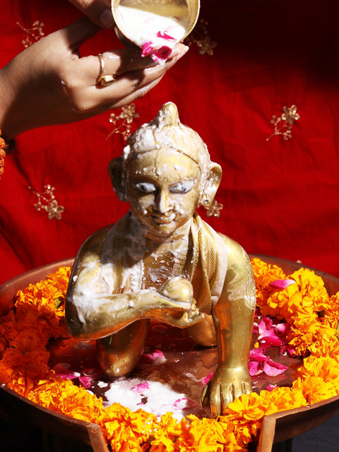 11" Brass Laddu Gopal