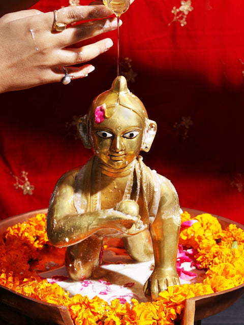 11" Brass Laddu Gopal