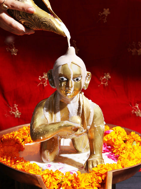 11" Brass Laddu Gopal