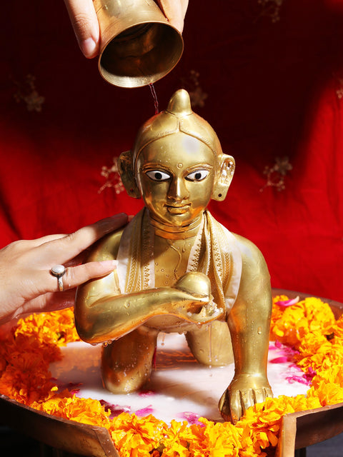 11" Brass Laddu Gopal