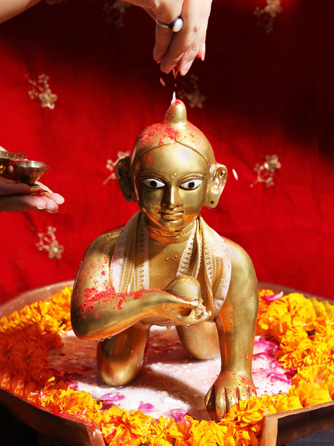 11" Brass Laddu Gopal