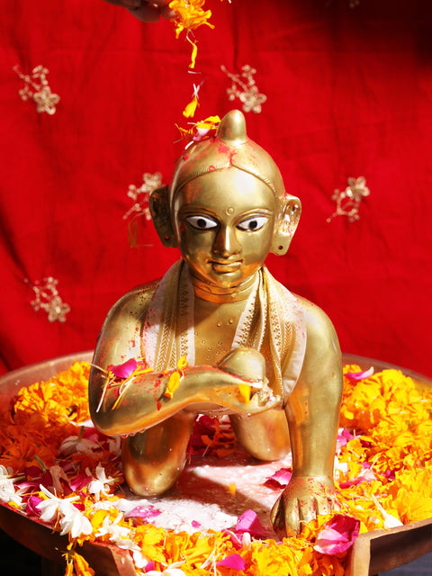11" Brass Laddu Gopal