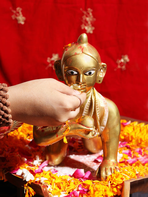 11" Brass Laddu Gopal