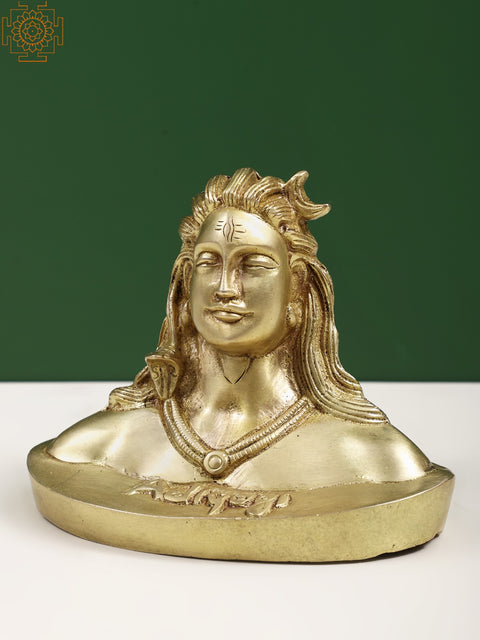 6" Brass Adiyogi Shiva | Handmade