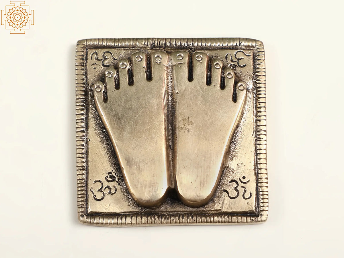 2" Small Brass Charan Paduka