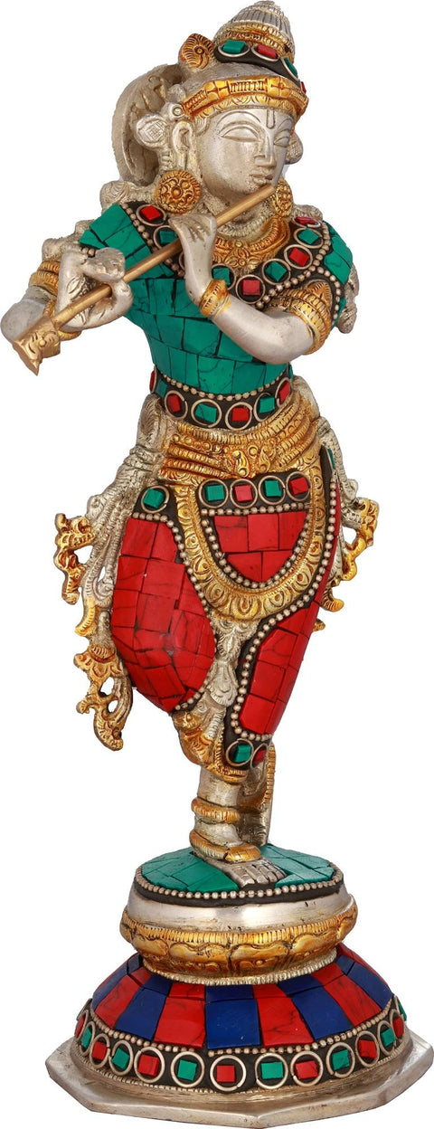 9" Shri Krishna In Brass | Handmade | Made In India
