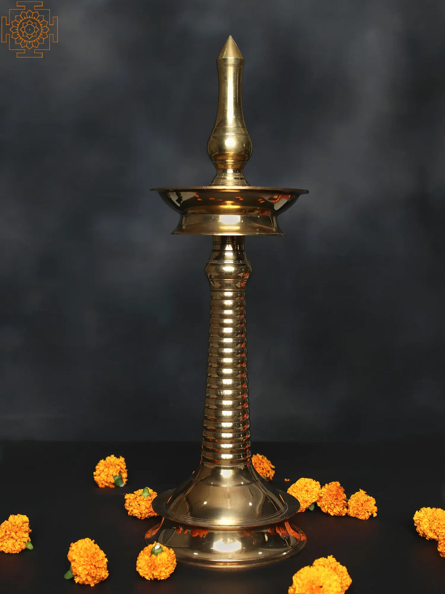 Kerala Traditional Brass Oil Lamp for Pooja