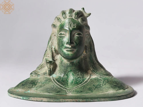 6" Brass Lord Adiyogi Shiva Handmade Statue