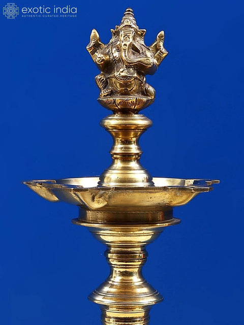 20" Brass Lord Ganesha Lamp