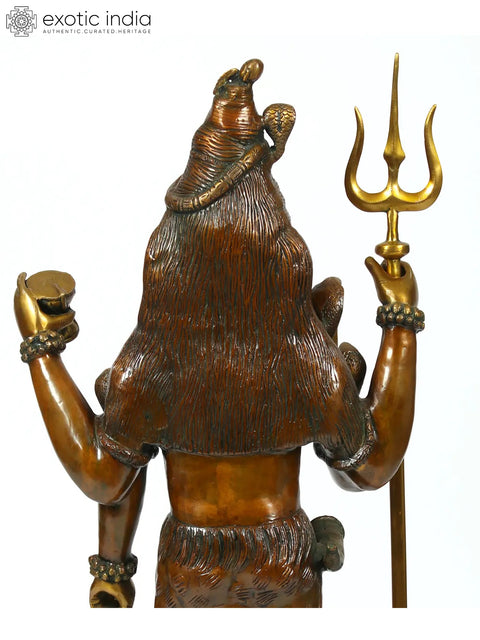 40" Large Brass Standing Lord Mahadeva Shiva
