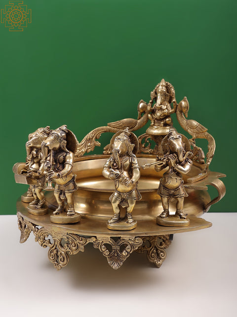 19" Brass Musical Ganesha Urli