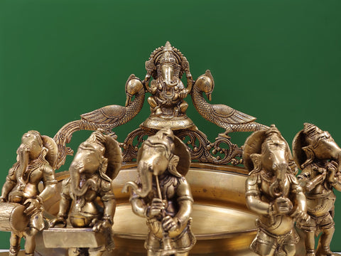 19" Brass Musical Ganesha Urli