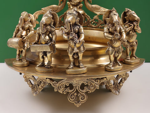19" Brass Musical Ganesha Urli