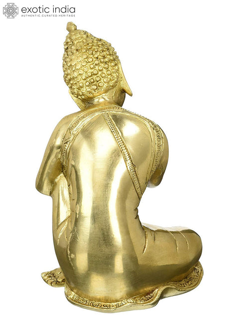 Thinking Buddha Statue - Tibetan Buddhist Deity In Brass | Handmade | Made In India