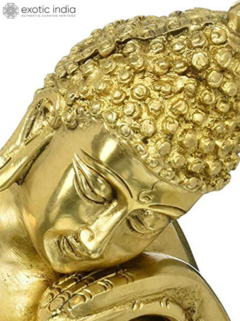 Thinking Buddha Statue - Tibetan Buddhist Deity In Brass | Handmade | Made In India