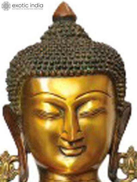 18" Meditation Buddha - Tibetan Buddhist Deity In Brass | Handmade | Made In India