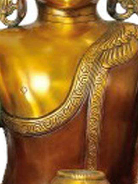 18" Meditation Buddha - Tibetan Buddhist Deity In Brass | Handmade | Made In India