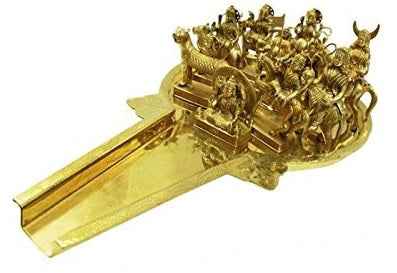 26" Navgraha Abhishek Patra Brass Vessel for Abhishekam Ritual