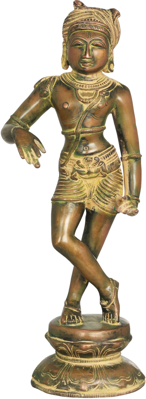 11" Vrishavahana Shiva Brass Sculpture Handcrafted Idol