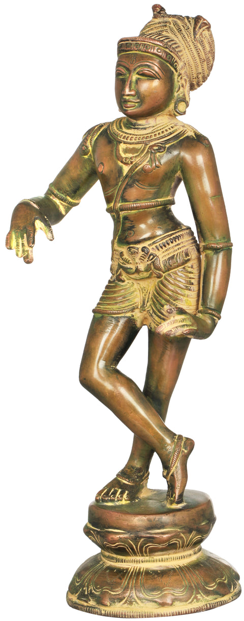 11" Vrishavahana Shiva Brass Sculpture | Indian Handcrafted Idol