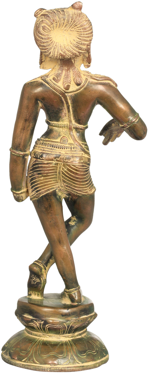 11" Vrishavahana Shiva Brass Sculpture | Indian Handcrafted Idol