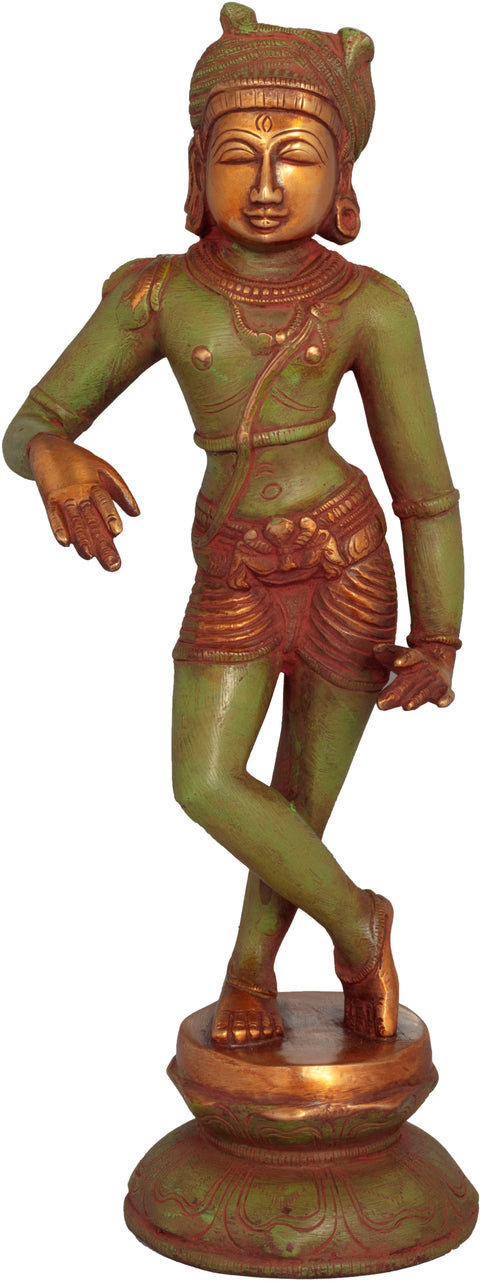 11" Vrishavahana Shiva Brass Sculpture | Indian Handcrafted Idol