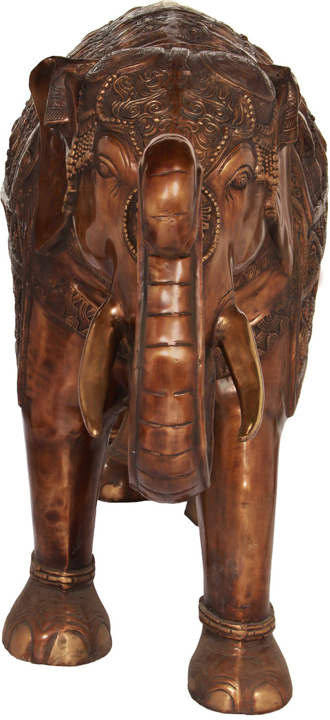 Large Size Superbly Decorated Elephant Statue