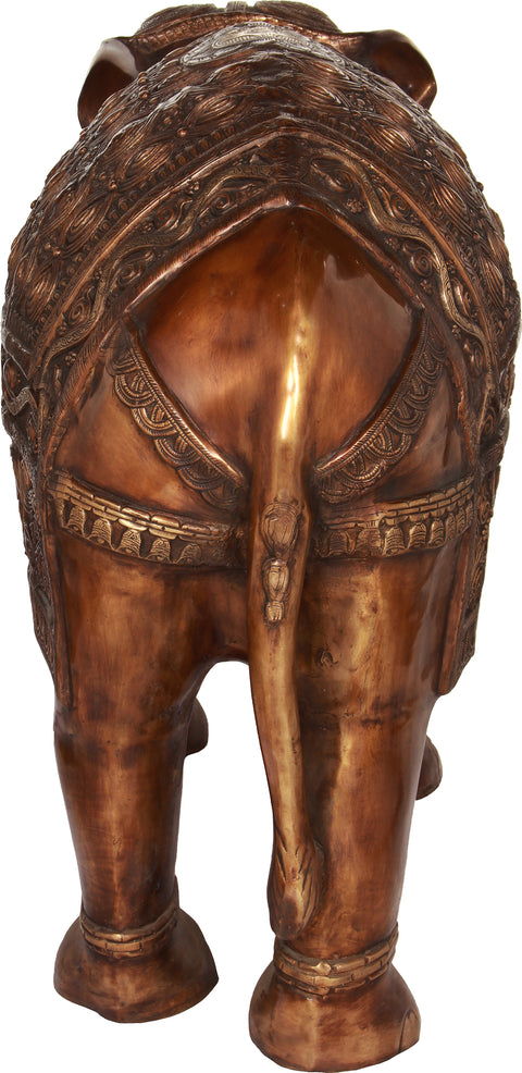 Large Size Superbly Decorated Elephant Statue