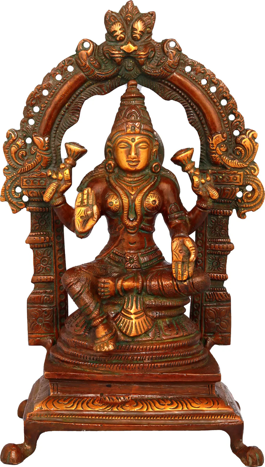 8" Handmade Brass Devi Lakshmi Statue for Pooja