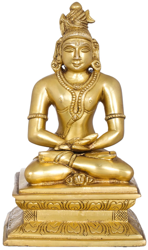 6" Mahayogi Shiva Handmade Brass Statue