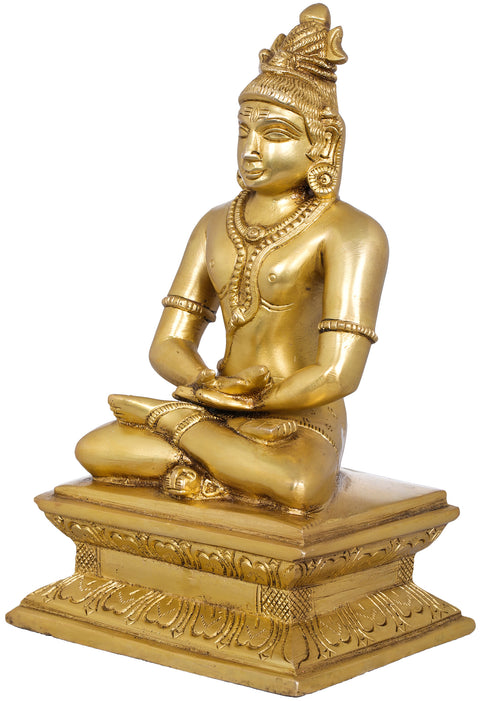 6" The Mahayogi Shiva In Brass | Handmade | Made In India