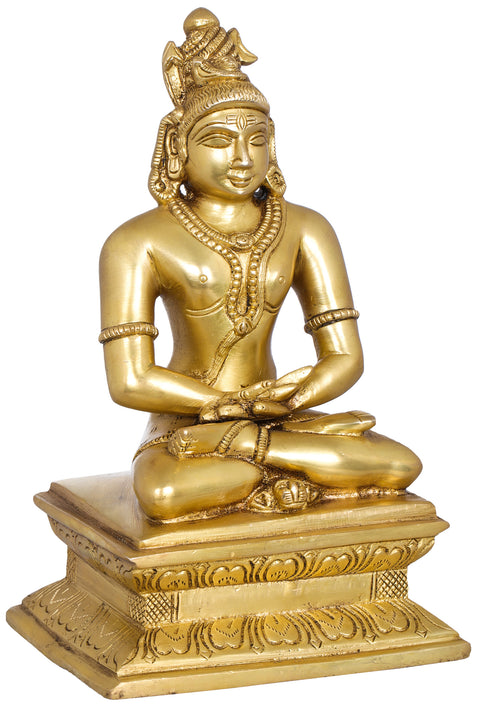 6" The Mahayogi Shiva In Brass | Handmade | Made In India