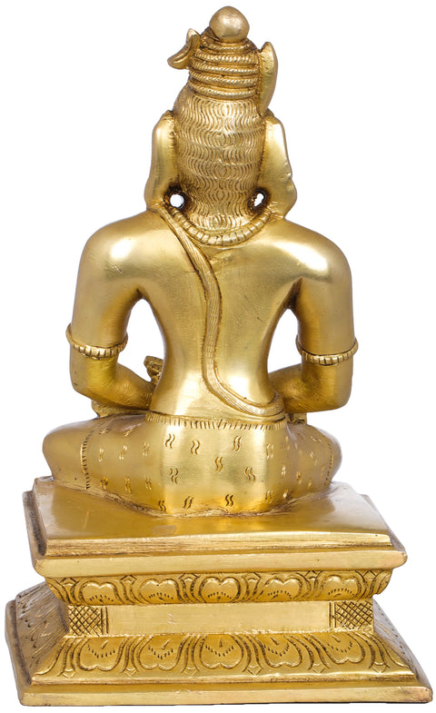 6" The Mahayogi Shiva In Brass | Handmade | Made In India