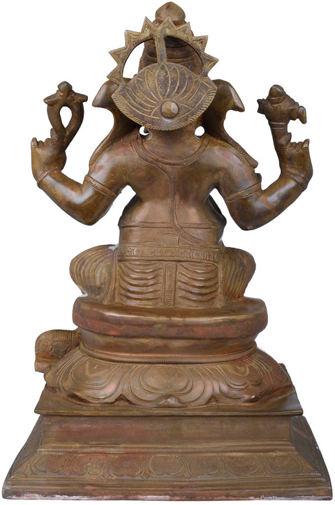 12" Ekadanta Ganesha In Brass | Handmade | Made In India
