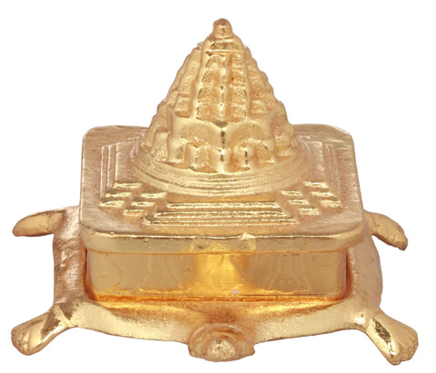 Sanctified Shri Yantra on Golden Tortoise for Vastu