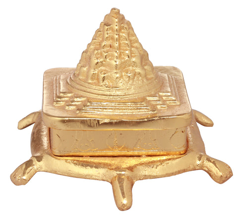 Sanctified Shri Yantra on Golden Tortoise for Vastu