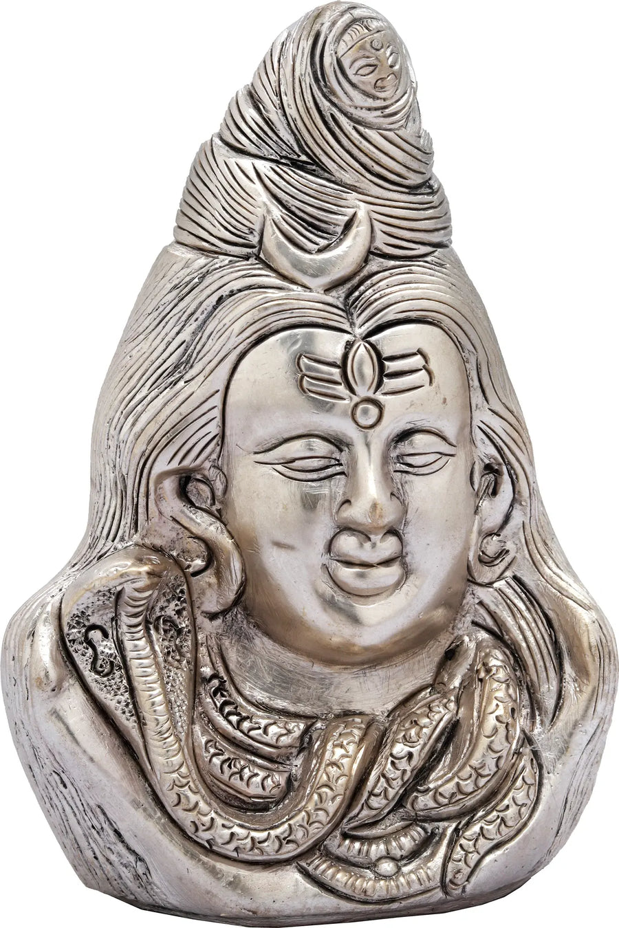 3" Lord Shiva Head Brass Statue Handmade