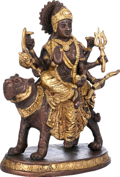 8" Maa Durga In Brass | Handmade | Made In India
