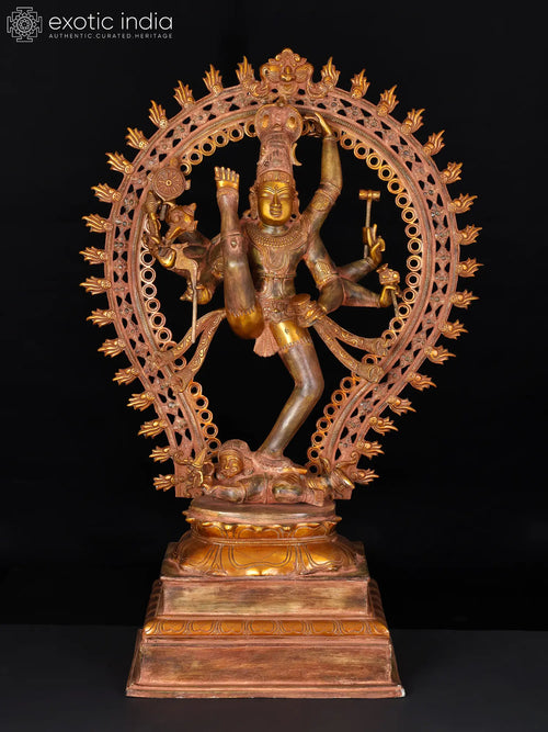 33" Nataraja Shiva in Ananda-Tandava Handmade Brass Statue