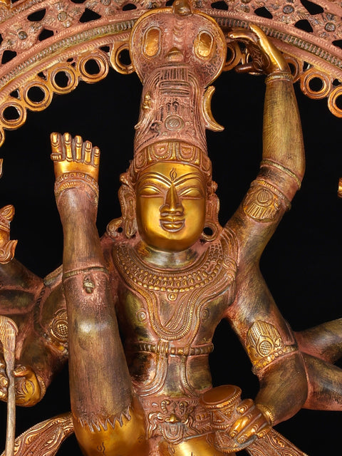 33" The Cosmic Shiva, The Nataraja in Ananda-Tandava (Large Size) In Brass | Handmade | Made In India