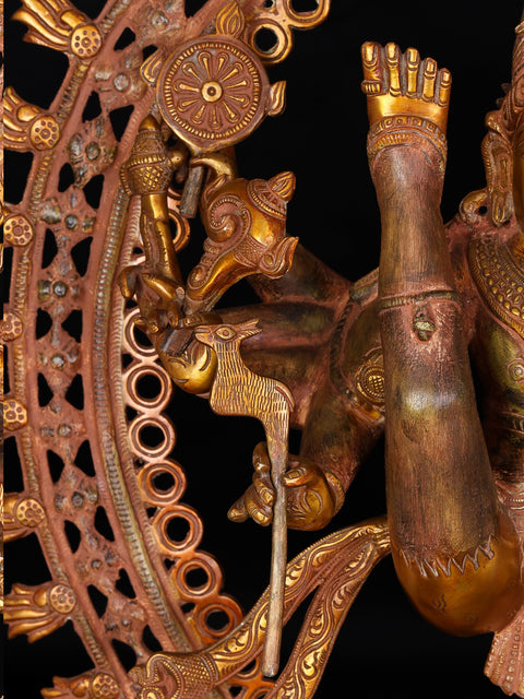 33" The Cosmic Shiva, The Nataraja in Ananda-Tandava (Large Size) In Brass | Handmade | Made In India