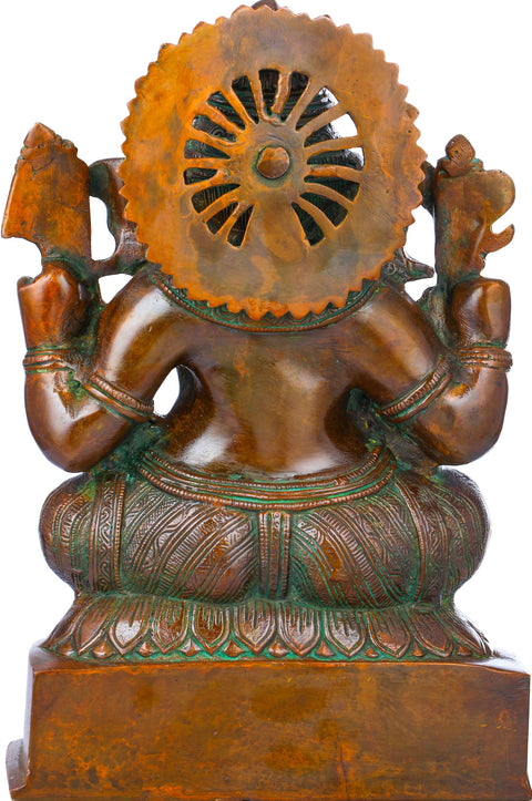 11" Ekadanta Ganesha In Brass | Handmade | Made In India